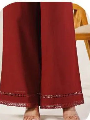 Maroon Cotton Palazzo Pants