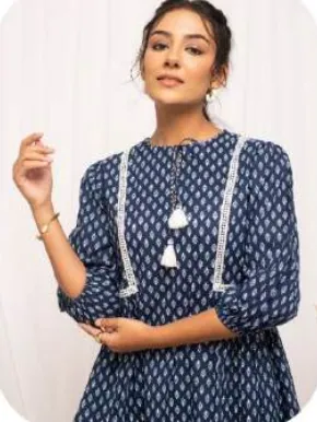 Navy Polka Dot Midi Cotton Dress