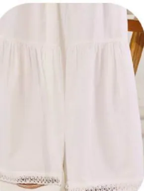 White Tiered Cotton Sharara Pants